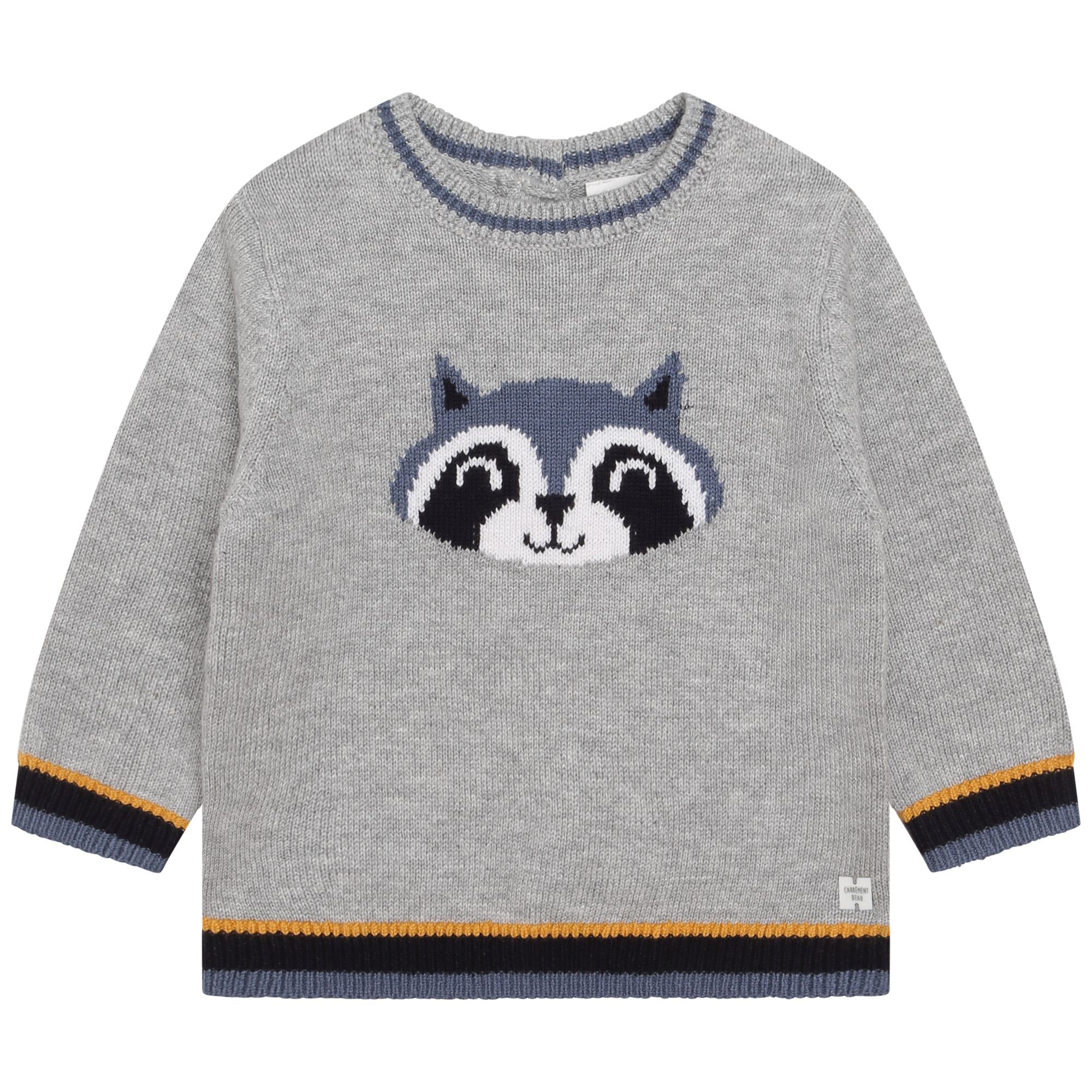 Carrement Beau Chine Grey Knitted Pullover | Sweaters & Knitwear | Bon Bon Tresor