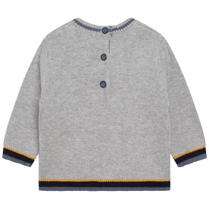 Carrement Beau Chine Grey Knitted Pullover | Sweaters & Knitwear | Bon Bon Tresor
