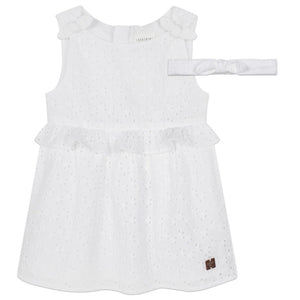 Carrement Beau White Dress and Headband Set | Dresses & Skirts | Bon Bon Tresor