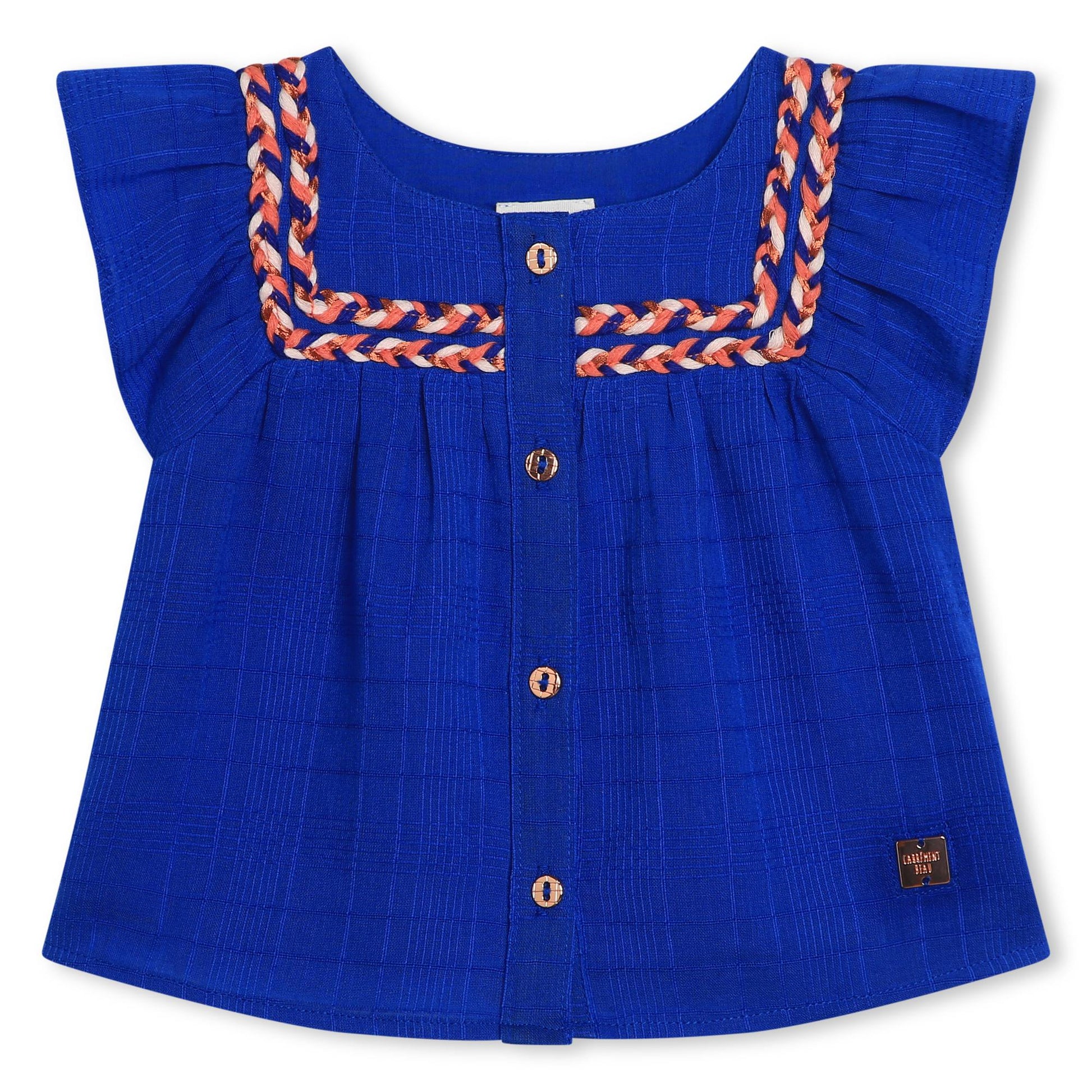 Carrement Beau Blue Gauze Blouse | Dresses & Skirts | Bon Bon Tresor