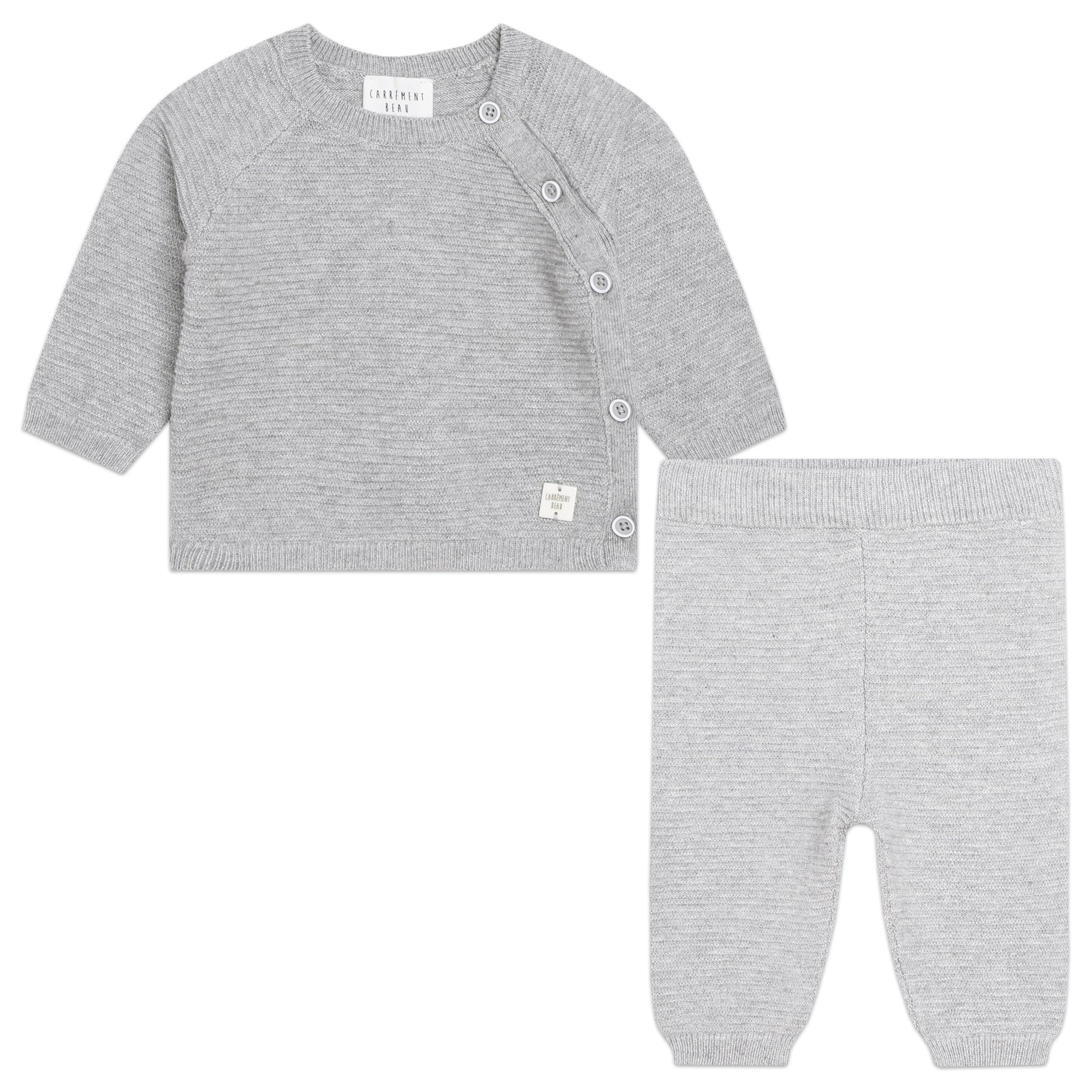 Carrement Beau Chine Grey Top and Trouser Set | Sweaters & Knitwear | Bon Bon Tresor