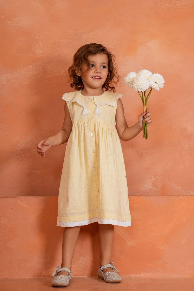 Yo Baby Royal Arches Dress - Butter Yellow | Dresses | Bon Bon Tresor