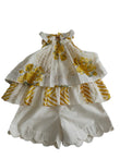 Yo Baby Pia Halter Top and Scallop Shorts Set