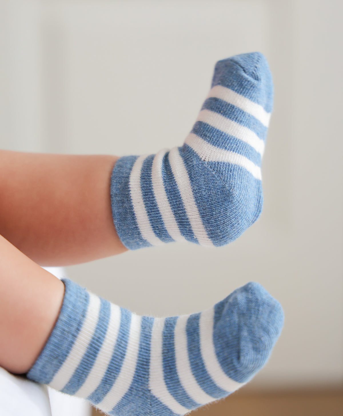 Lummi In Colour Baby Organic Cotton Socks - Blue Stipes