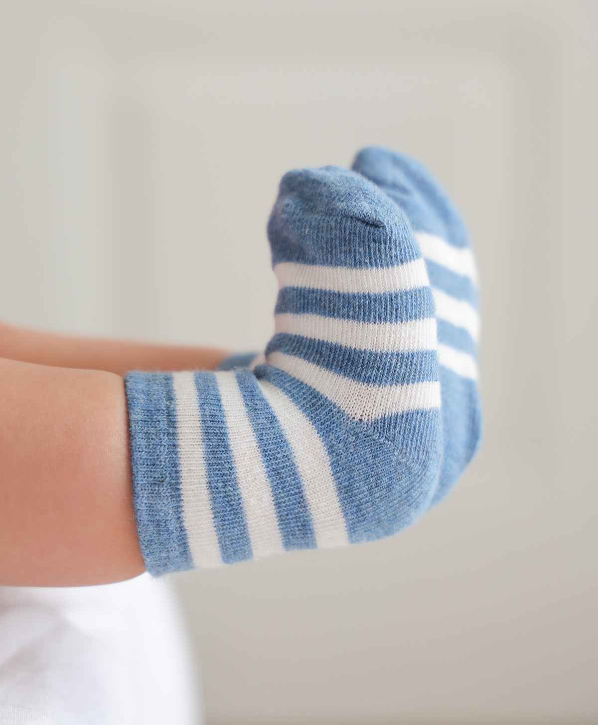 Lummi In Colour Baby Organic Cotton Socks - Blue Stipes