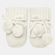 Toshi Organic Booties Marley Pebble | Booties & Mittens | Bon Bon Tresor