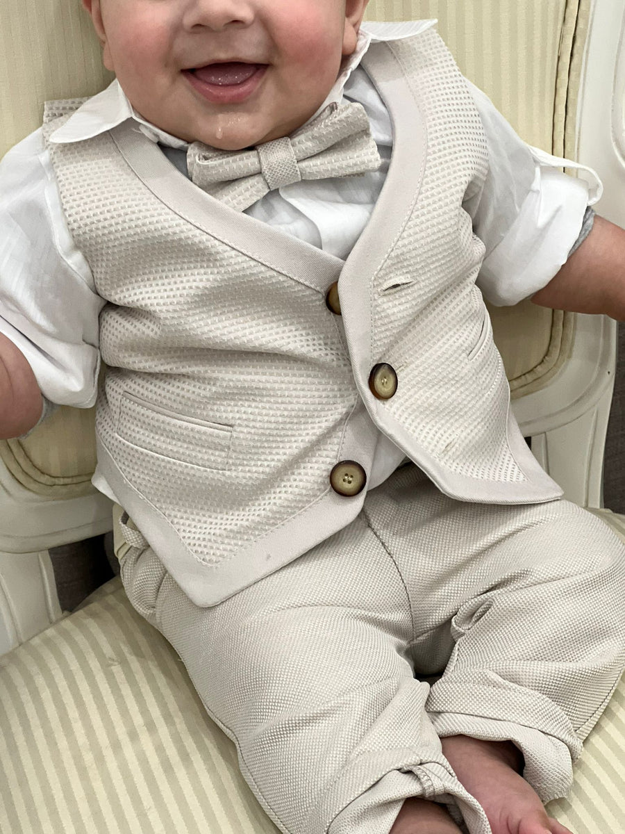 Dolce Bambini - 3 Piece Beige Suit | Suits & Sets | Bon Bon Tresor