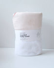 Babu Terry Hooded Baby Towel - Petal with Rose Trim