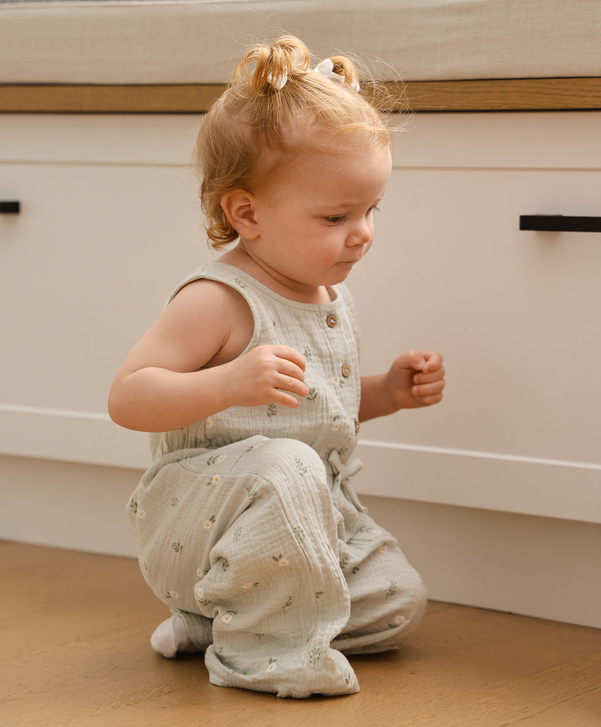 Lummi In Colour Organic Muslin Jumpsuit - Daisy Green