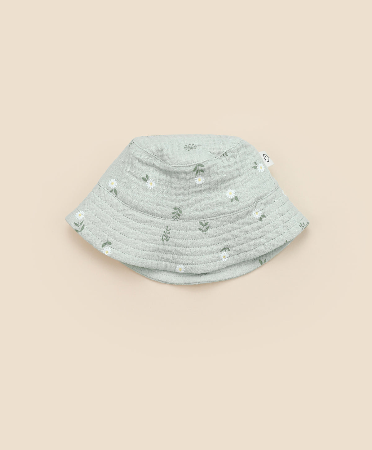 Lummi In Colour Organic Cotton Muslin Bucket Sun Hat - Daisy Green