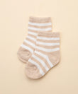 Lummi In Colour Baby Organic Cotton Socks - Oat Stripes