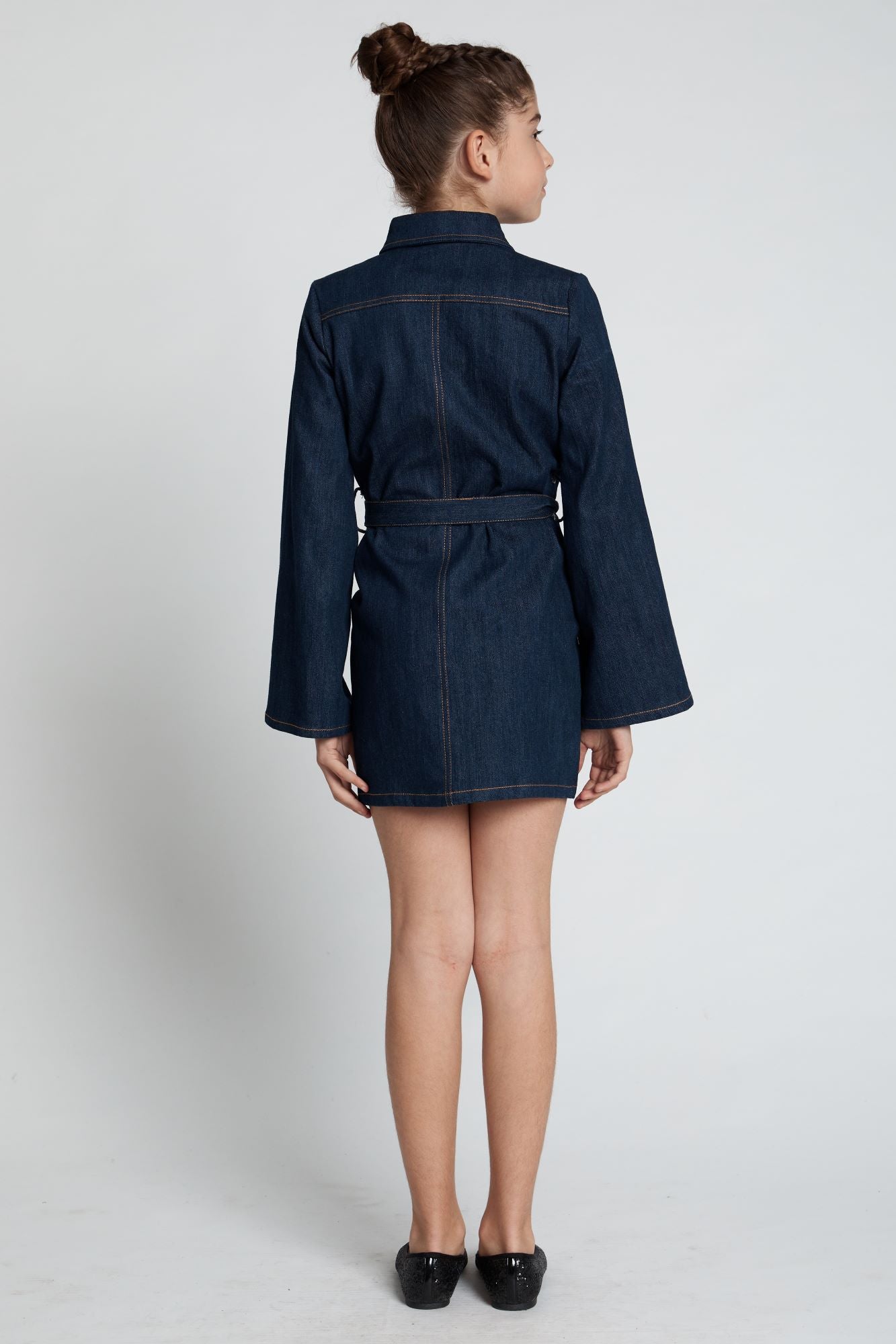 Honey & Beau Denim Daze Dress Blue