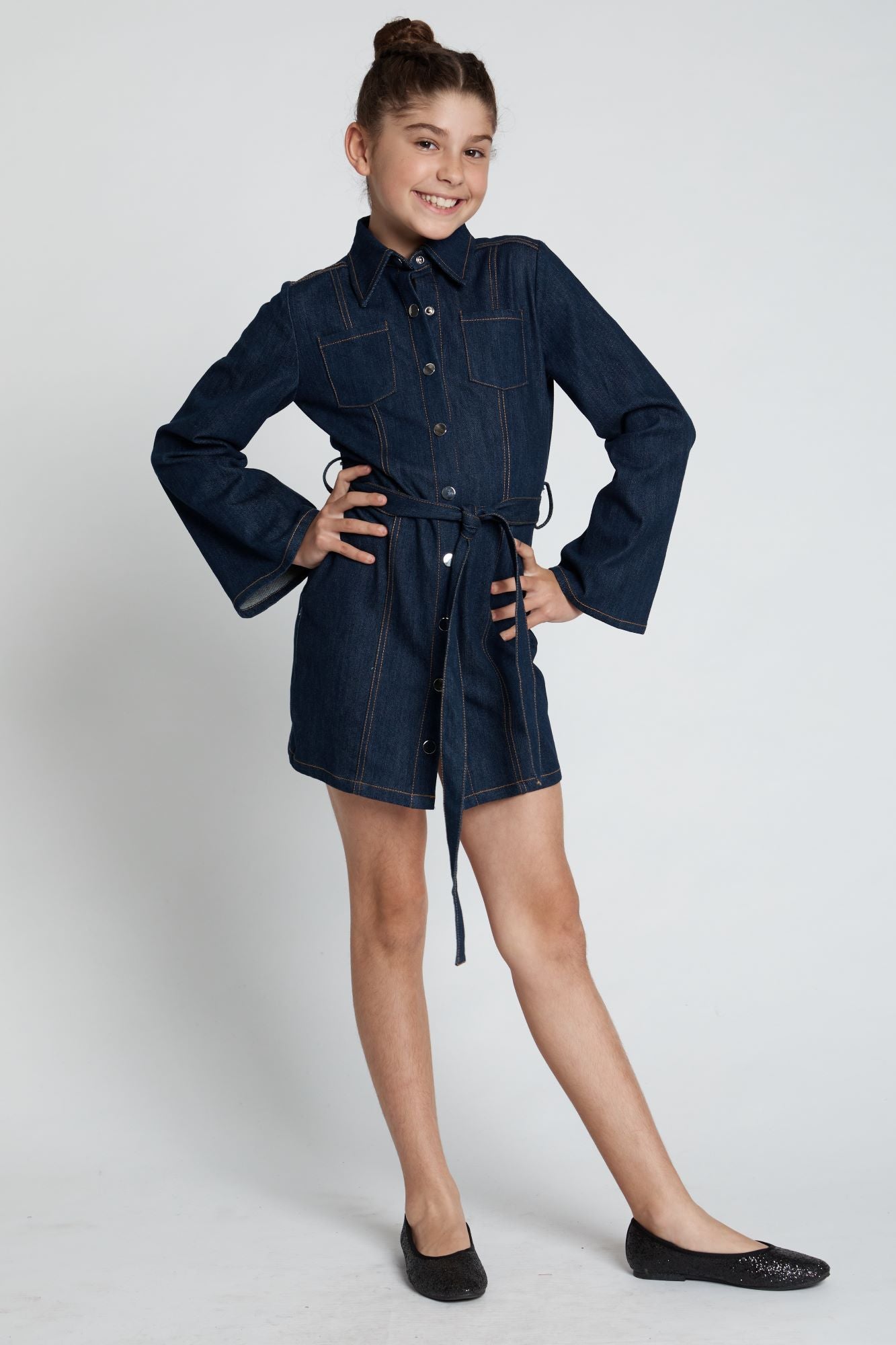 Honey & Beau Denim Daze Dress Blue | Dresses | Bon Bon Tresor