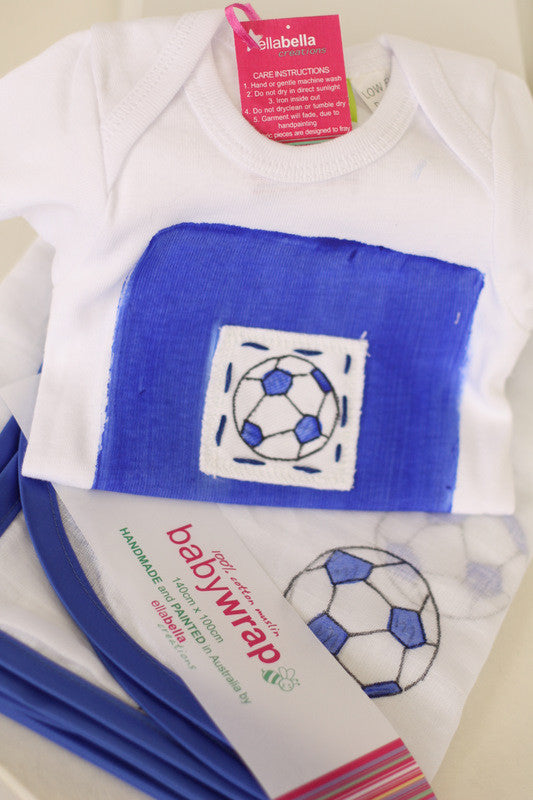 Ellabella - Baby Boy Soccer Print Bodysuit | Rompers & Playsuits | Bon Bon Tresor