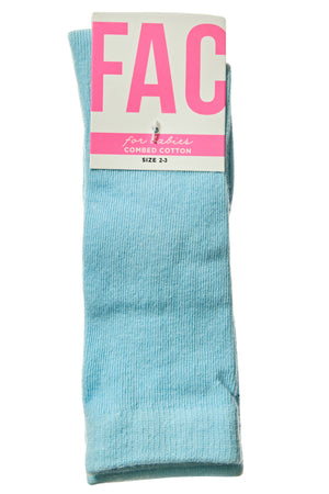 FAC Blue Baby Combed Cotton Knee High Sock | Socks | Bon Bon Tresor