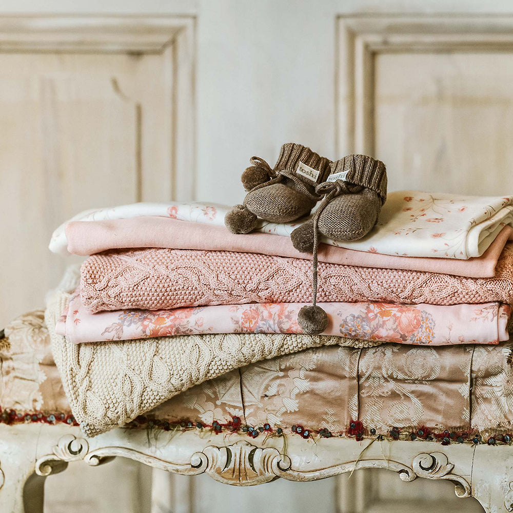 Toshi Dreamtime Organic Wrap Knit Peony | Wraps & Swaddles | Bon Bon Tresor