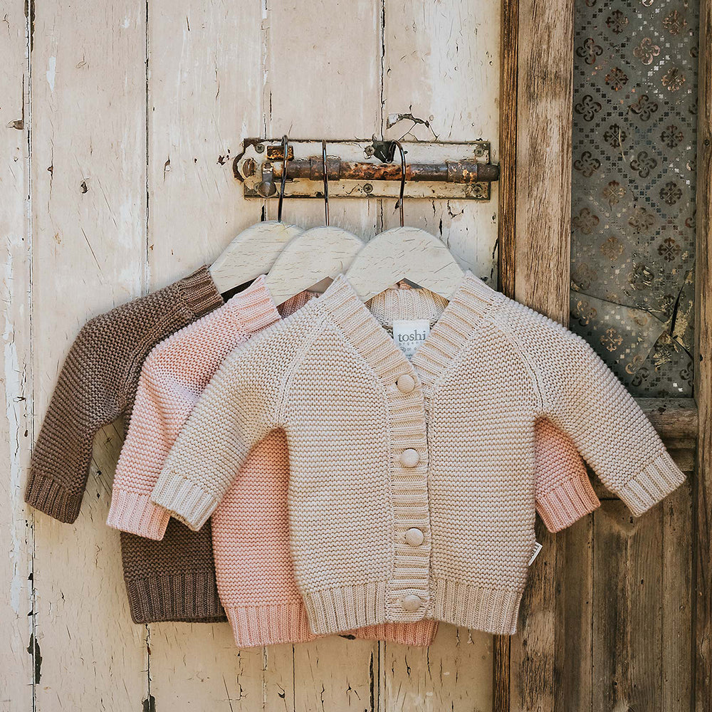 Toshi Organic Cardigan Andy Cocoa | Sweaters & Knitwear | Bon Bon Tresor