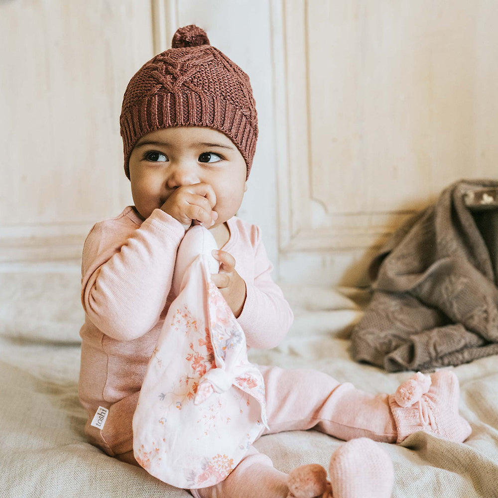 Toshi Organic Knit Beanie Bowie Mahogany | Hats | Bon Bon Tresor