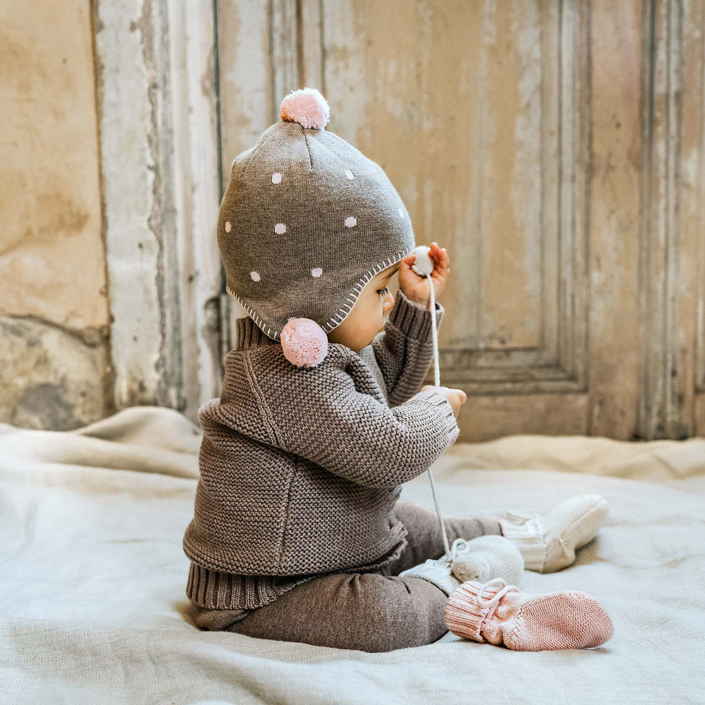 Toshi Organic Cardigan Andy Cocoa | Sweaters & Knitwear | Bon Bon Tresor