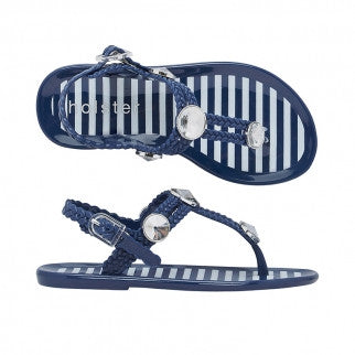 Holster Kids - Girls St Tropez Navy Sandal | Sandals | Bon Bon Tresor