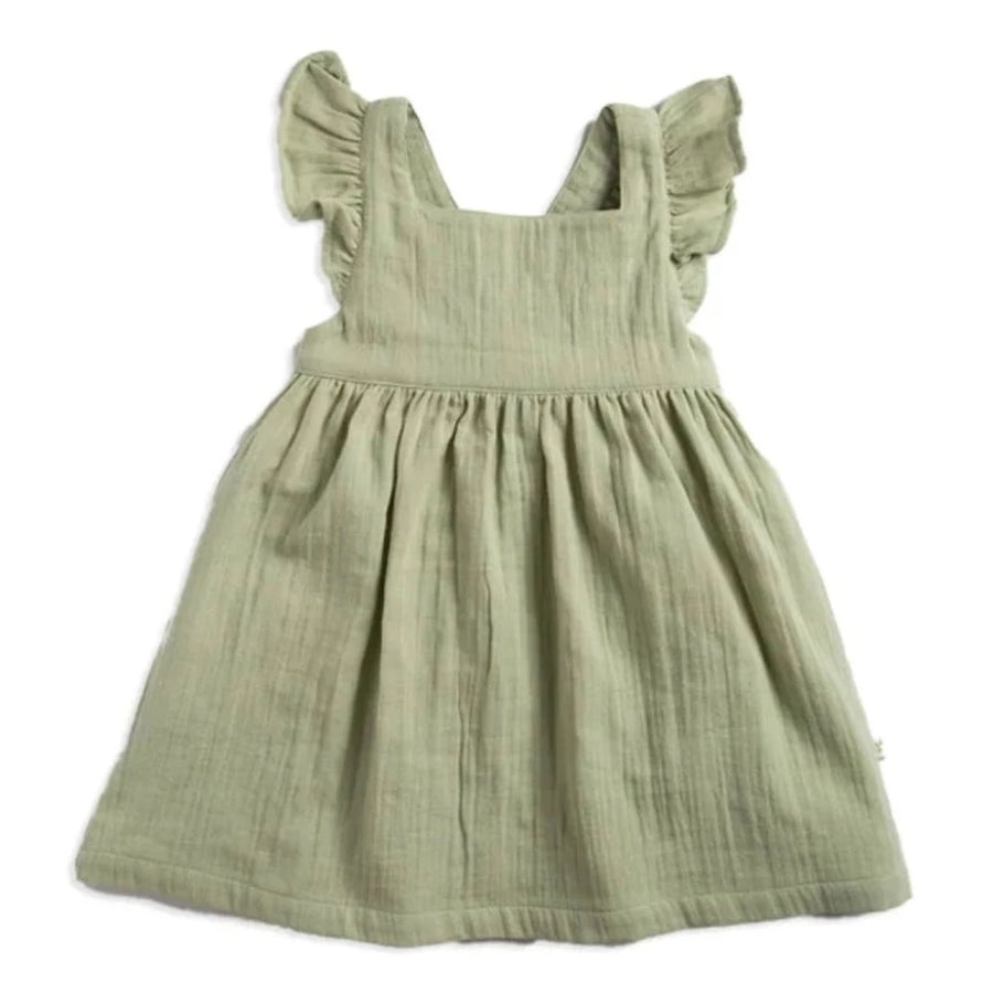 Tiny Twig Sage Crinkle Angel Dress | Dresses & Skirts | Bon Bon Tresor