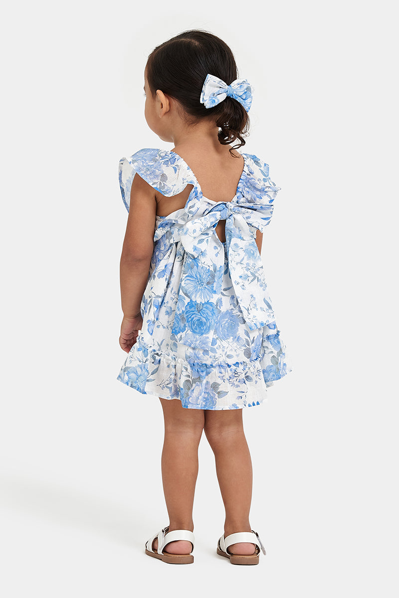 Sofia The Label Mia Dress Sky Blue Floral | Dresses | Bon Bon Tresor