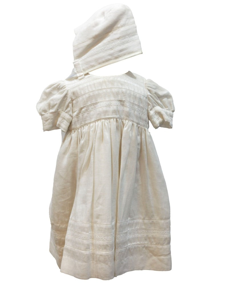 Linen clearance christening dress