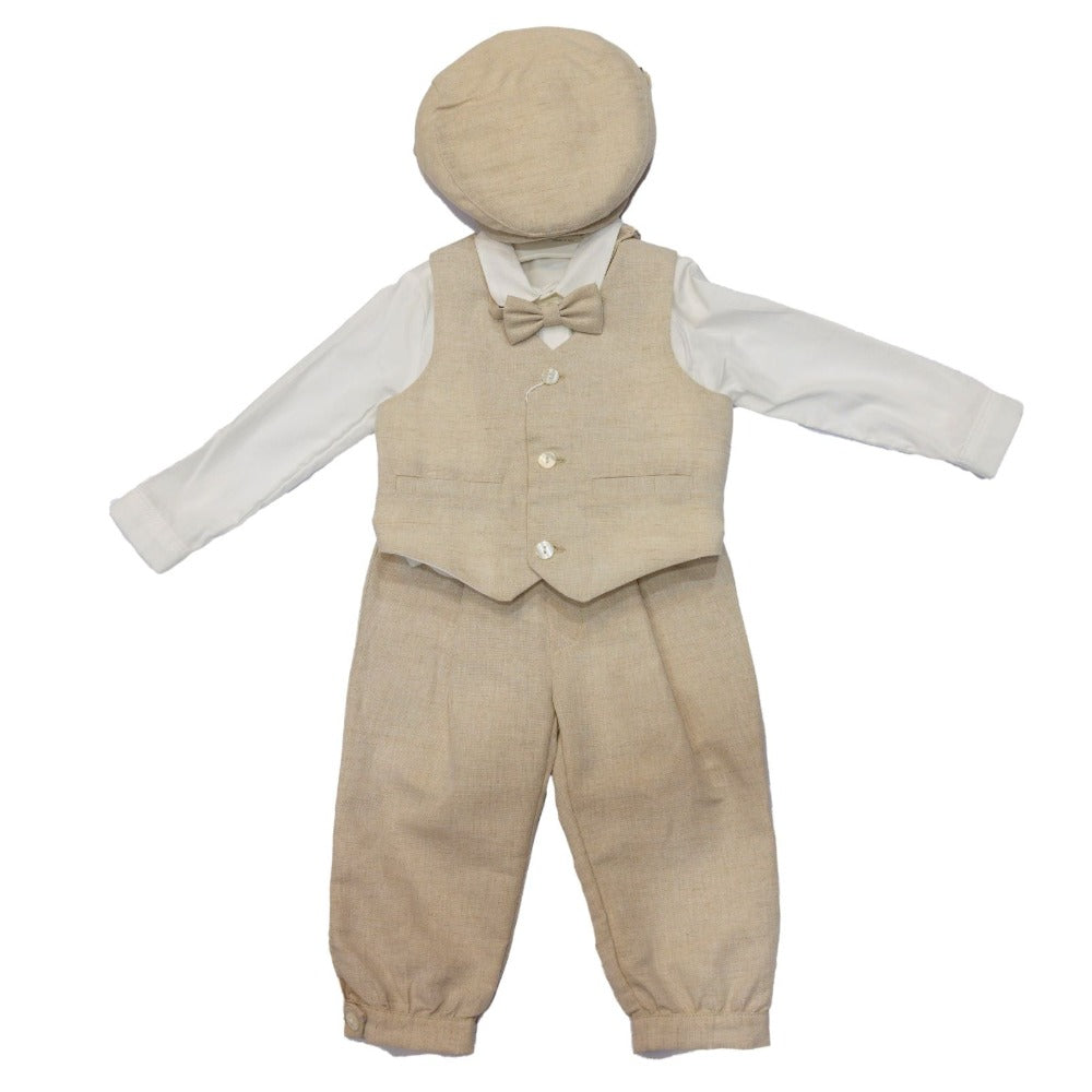 Barcellino - Baby Boy 3 Piece Suit Linen | Suits & Sets | Bon Bon Tresor
