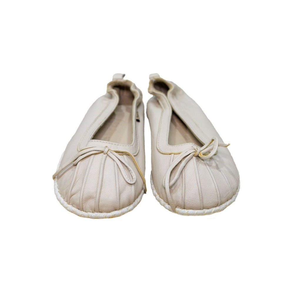 Chook Leaf Girls Langshan Shoe Cream | Dress Shoes | Bon Bon Tresor