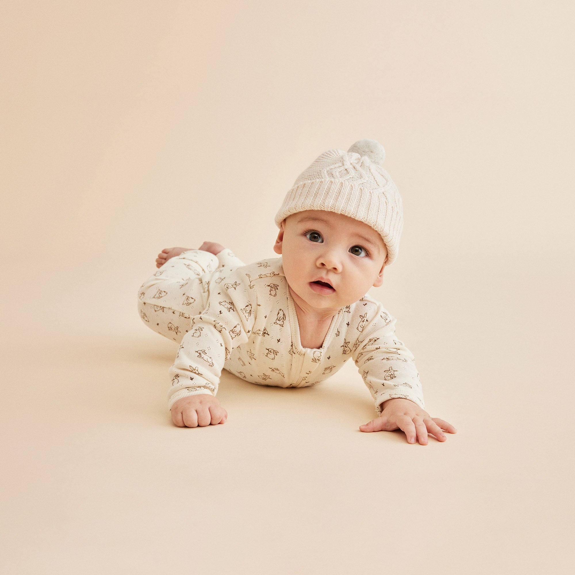 Wilson and Frenchy Organic Pointelle Knot Hat - Bunny Love
