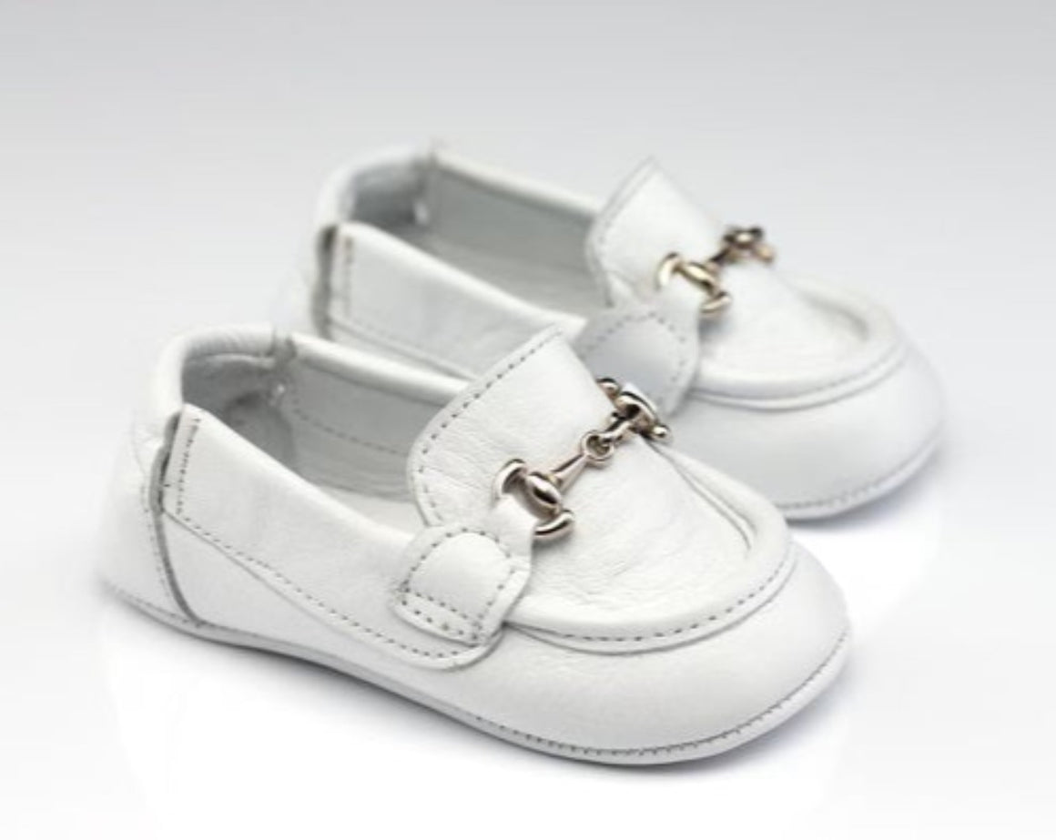 Kiddie Couture Fiocco Moccasins White | Moccasins & Loafers | Bon Bon Tresor
