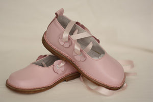 Morello Shoes - Toddler Pink Leather Ballet Shoes | Dress Shoes | Bon Bon Tresor