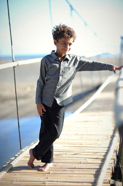 Three Little Trees Black Gravity Drill Pants | Tops & T-Shirts | Bon Bon Tresor