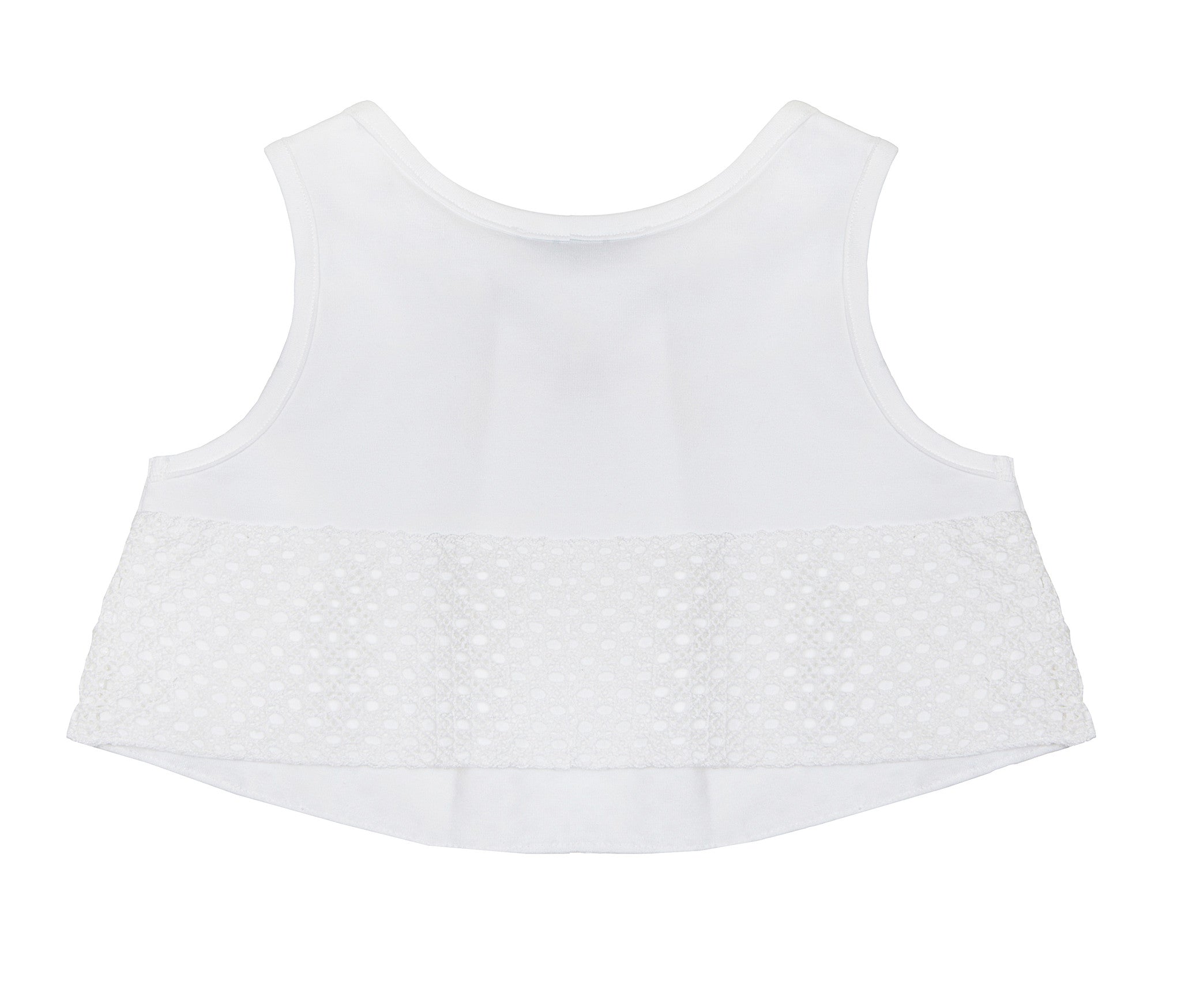 Balloon Chic White Sleeveless Top