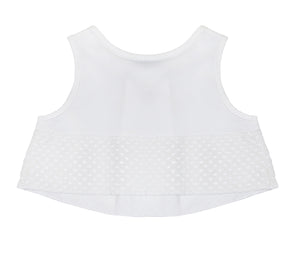 Balloon Chic White Sleeveless Top | Tops & T-Shirts | Bon Bon Tresor