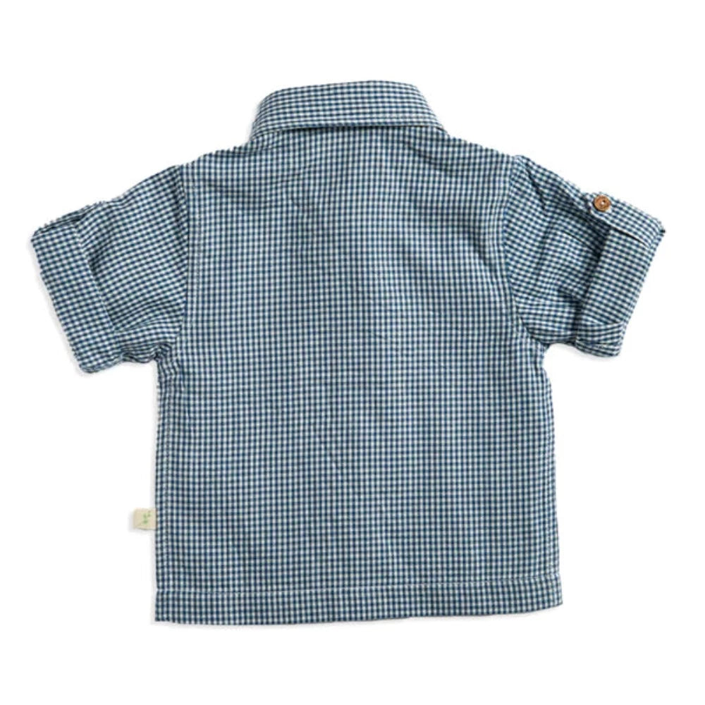 Tiny Twig Navy Gingham Cambric Shirt | Tops & T-Shirts | Bon Bon Tresor