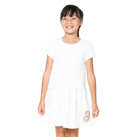 Desigual Kidswear Ivory Topeka Dress | Dresses & Skirts | Bon Bon Tresor