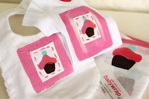 Ellabella - Baby Girl Cupcake Print Bodysuit | Rompers & Playsuits | Bon Bon Tresor