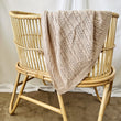 Mini & Me Harvest Knit Baby Blanket Seashell | Blankets | Bon Bon Tresor