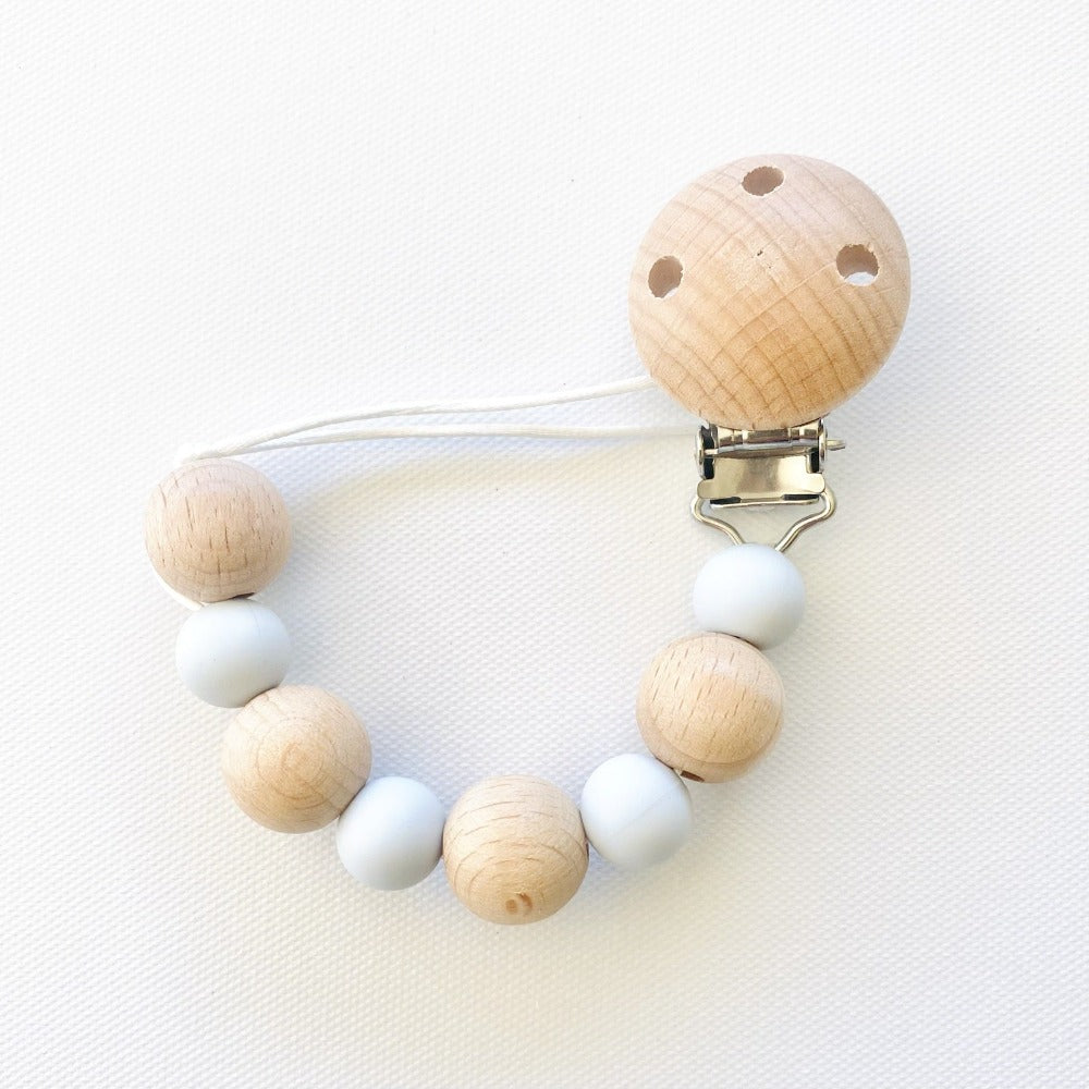 Mini & Me Classic Dummy Chain Ice Blue | Baby Teethers | Bon Bon Tresor
