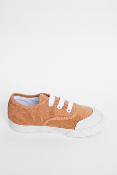 Jonah and the Girl Bertie Burnt Orange Canvas Shoes | Sneakers | Bon Bon Tresor