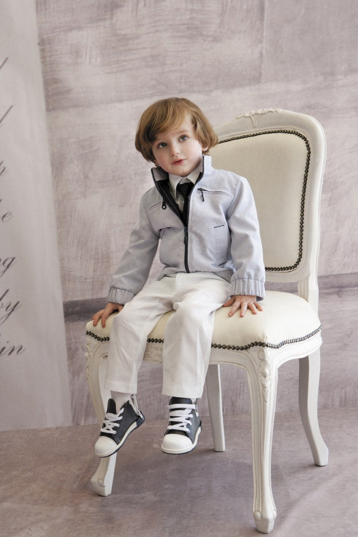 Styled by Alexandros - Baby Boy Grey 3 piece Suit | Suits & Sets | Bon Bon Tresor