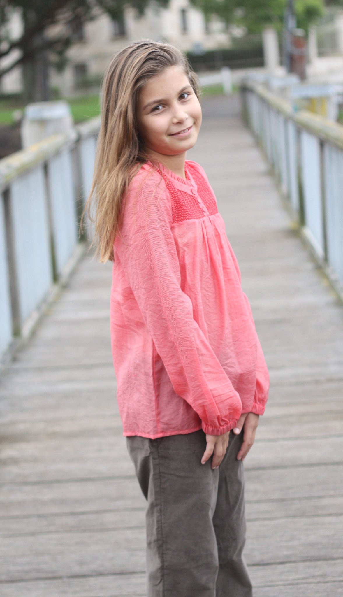 Willow and Finn Red Bodice Blouse and Chocolate Pant | Pants & Shorts | Bon Bon Tresor