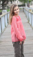 Willow and Finn Red Bodice Blouse and Chocolate Pant | Pants & Shorts | Bon Bon Tresor