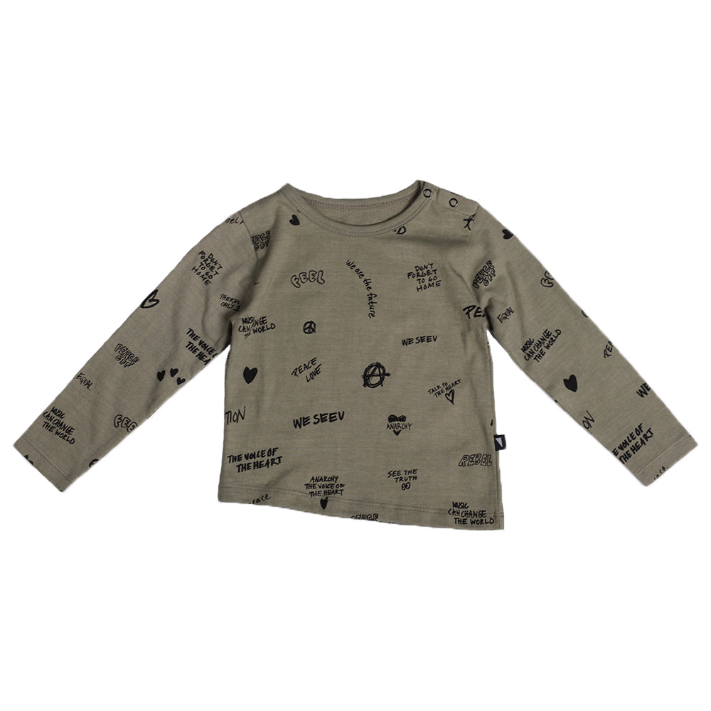 Anarkid Green Peace AOP LS Tee | Tops & T-Shirts | Bon Bon Tresor