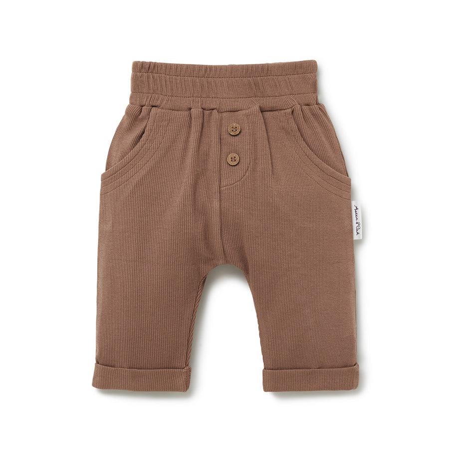 Aster and Oak Cocoa Rib Slouch Pants | Pants & Shorts | Bon Bon Tresor