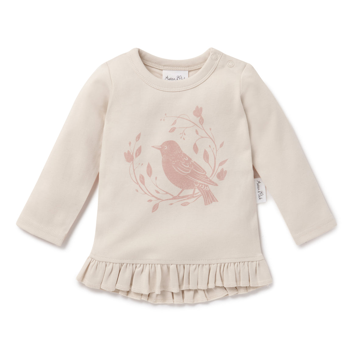 Aster and Oak Song Bird Print LS Tee | Tops & T-Shirts | Bon Bon Tresor