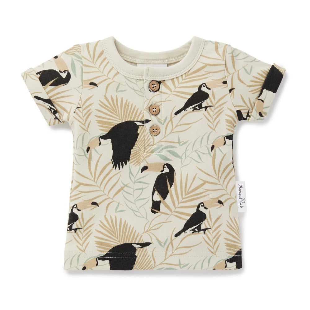 Aster and Oak Toucan Henley Tee | Tops & T-Shirts | Bon Bon Tresor