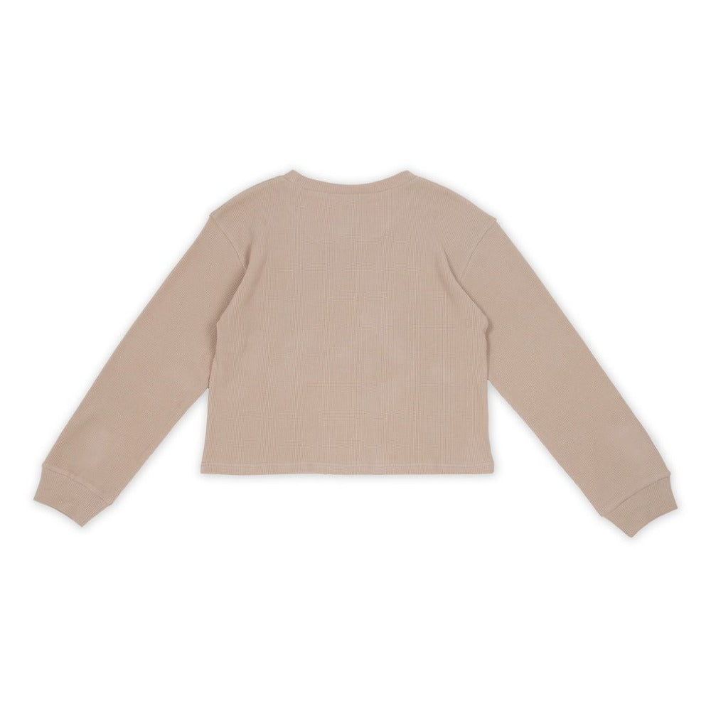 Kapow Kids Biscuit Waffle Cropped Sweater | Sweaters & Knitwear | Bon Bon Tresor