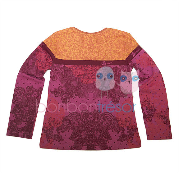 Desigual Kidswear Albero Heart Motif Top | Tops | Bon Bon Tresor